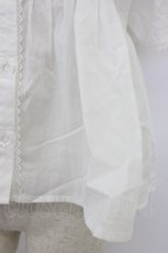 画像4: Chalmiere / ネグリジェブラウス M ホワイト T-26-03-21-001-0-BL-SA-ZT568 (4)