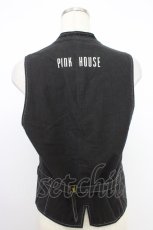 画像2: PINK HOUSE / デニムベスト  ブラック T-26-03-21-010-LO-TO-SA-ZT558 (2)
