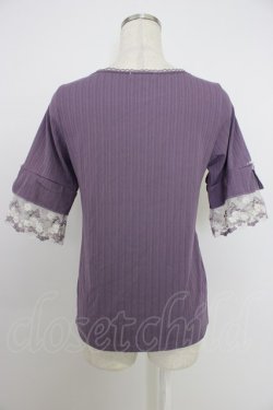 画像2: axes femme / カラーチュールレースプルオーバー  パープル T-26-03-21-013-AX-TO-SA-ZT