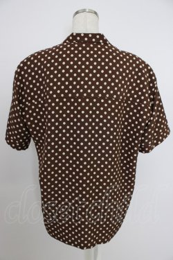 画像2: PINK HOUSE / ドット柄半袖開襟ブラウス  ブラウン T-26-03-21-014-LO-BL-SA-ZT