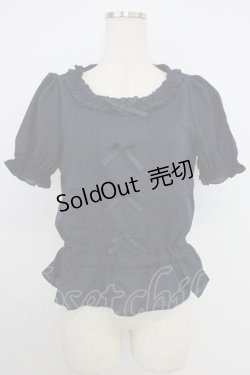 画像1: axes femme POETIQUE / リボンピンタックデザインブラウス M コン T-26-03-21-019-AX-BL-SA-ZT