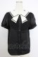 画像1: axes femme POETIQUE / セーラーデザインブラウス M ブラック T-26-03-21-020-AX-BL-SA-ZT (1)
