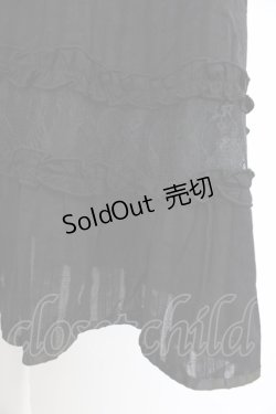 画像4: axes femme / はしごレースリボン半袖チュニック  黒 T-26-03-21-022-AX-TO-SA-ZT