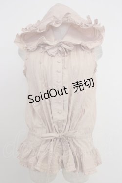 画像1: KANEKO ISAO / フードピンタックノースリーブブラウス  ピンク T-26-03-21-023-EL-BL-SA-ZT