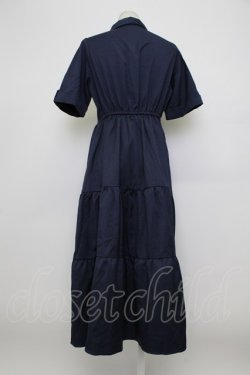 画像2: axes femme / ポケット付ティアードワンピース  ネイビー T-26-03-23-023-AX-OP-SA-ZT