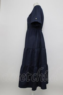 画像3: axes femme / ポケット付ティアードワンピース  ネイビー T-26-03-23-023-AX-OP-SA-ZT