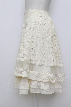 画像3: axes femme / ベルト付レースフレアスカート  キナリ T-26-03-23-025-AX-SK-SZ-ZT