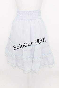 画像2: axes femme / ムーンキャットティアードスカート  サックス T-26-03-23-028-AX-SK-SZ-ZT