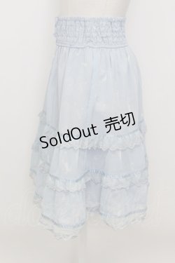 画像3: axes femme / ムーンキャットティアードスカート  サックス T-26-03-23-028-AX-SK-SZ-ZT