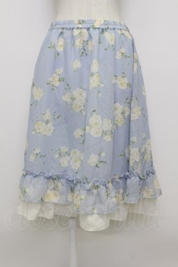 画像1: axes femme / ローズスカート  サックス T-26-03-23-029-AX-SK-SZ-ZT