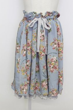 画像1: axes femme / ローズブーケスカート  サックス T-26-03-23-030-AX-SK-SZ-ZT