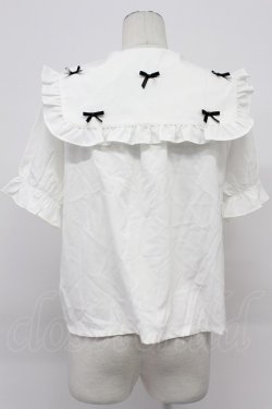 画像2: axes femme POETIQUE / プチリボンビッグ襟ブラウス M ホワイト T-26-03-23-003-AX-BL-SA-ZT