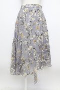 axes femme / フラワースカート  グレー T-26-03-23-031-AX-SK-SZ-ZT