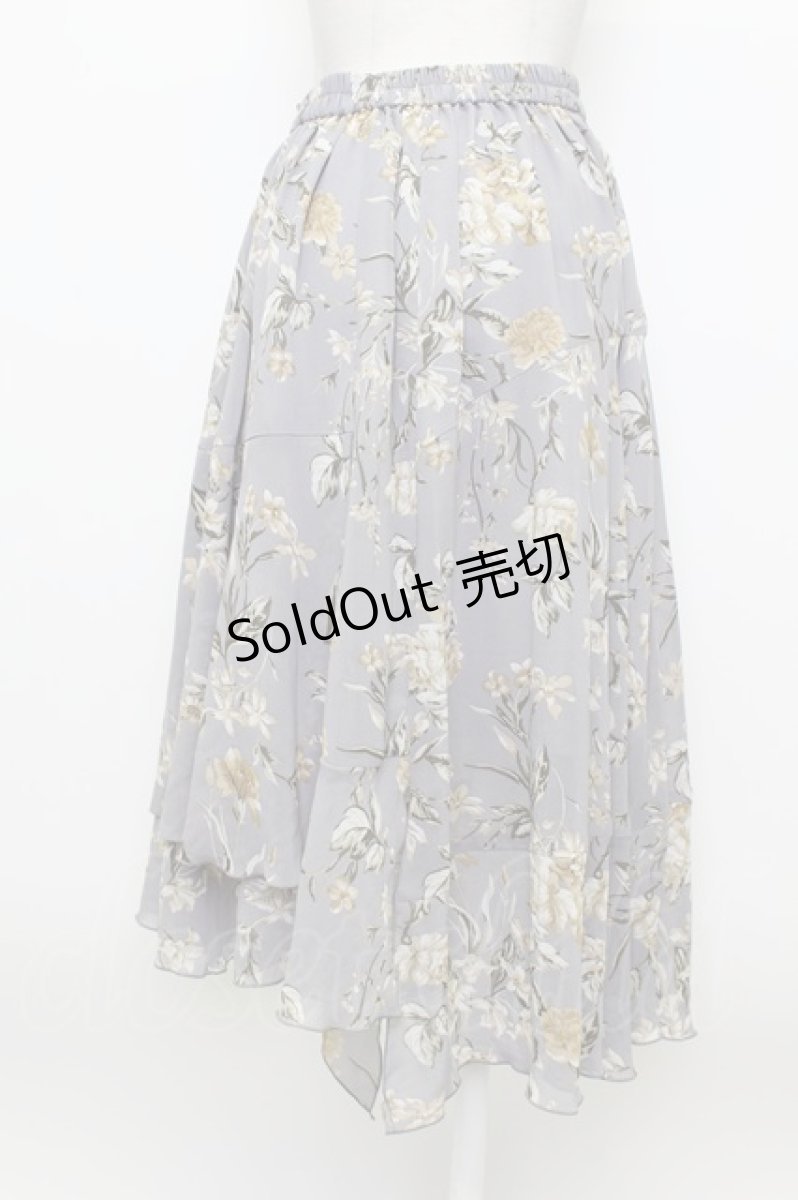 画像2: axes femme / フラワースカート  グレー T-26-03-23-031-AX-SK-SZ-ZT652 (2)