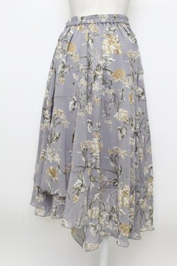 画像2: axes femme / フラワースカート  グレー T-26-03-23-031-AX-SK-SZ-ZT