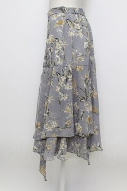 画像3: axes femme / フラワースカート  グレー T-26-03-23-031-AX-SK-SZ-ZT
