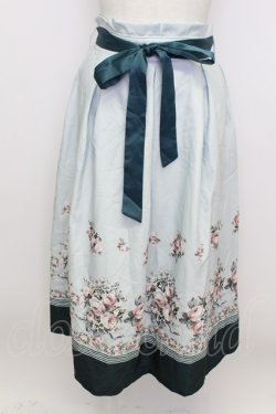 画像1: axes femme / ローズブーケ柄ミディスカート M グリーン T-26-03-23-034-AX-SK-SZ-ZT