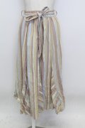 axes femme / マルチストライプスカート  ベージュ系 T-26-03-23-039-AX-SK-IG-ZT