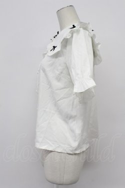 画像5: axes femme POETIQUE / プチリボンビッグ襟ブラウス M ホワイト T-26-03-23-003-AX-BL-SA-ZT