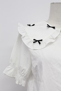 画像6: axes femme POETIQUE / プチリボンビッグ襟ブラウス M ホワイト T-26-03-23-003-AX-BL-SA-ZT