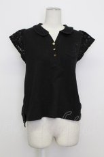 画像1: axes femme / 刺繍入りポロシャツ M アイボリー T-26-03-23-043-AX-TO-SA-ZT652 (1)