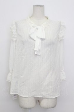 画像1: axes femme / 2WAYラメ混ドビー素材ブラウス  白 T-26-03-23-005-AX-BL-SA-ZT