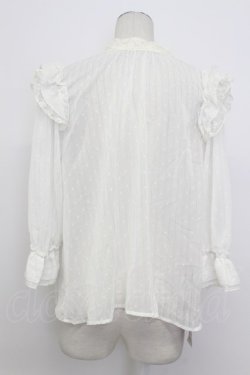 画像2: axes femme / 2WAYラメ混ドビー素材ブラウス  白 T-26-03-23-005-AX-BL-SA-ZT