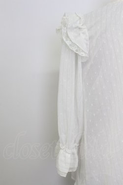 画像3: axes femme / 2WAYラメ混ドビー素材ブラウス  白 T-26-03-23-005-AX-BL-SA-ZT