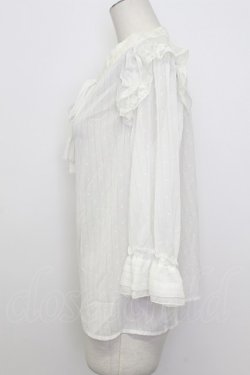 画像4: axes femme / 2WAYラメ混ドビー素材ブラウス  白 T-26-03-23-005-AX-BL-SA-ZT