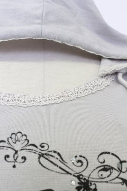 画像2: axes femme / ラメ英字プリント半袖パーカー&インナーキャミワンピースセット  グレー T-26-03-23-007-AX-TO-SA-ZT