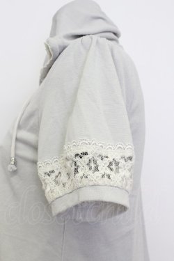 画像5: axes femme / ラメ英字プリント半袖パーカー&インナーキャミワンピースセット  グレー T-26-03-23-007-AX-TO-SA-ZT