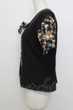 画像3: PINK HOUSE / 花柄pt切替Tシャツ  ブラック T-26-03-23-009-LO-TS-SA-ZT