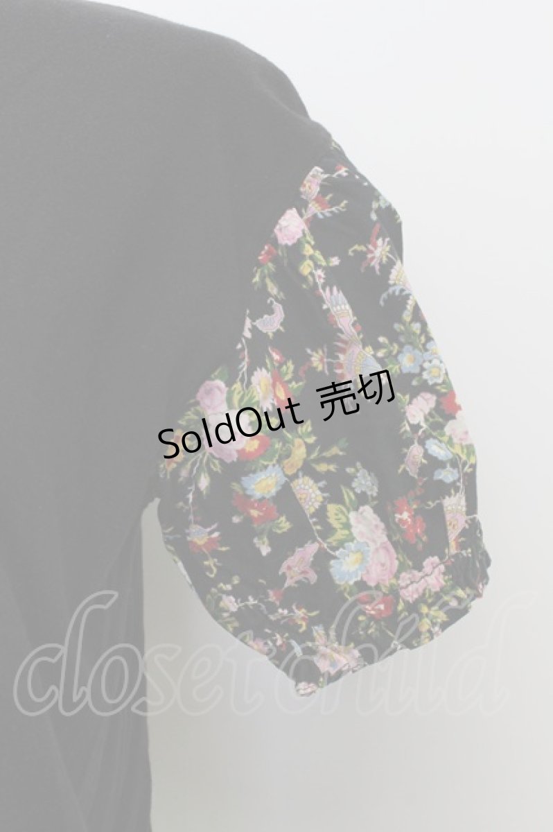 画像4: PINK HOUSE / 花柄pt切替Tシャツ  ブラック T-26-03-23-009-LO-TS-SA-ZT652 (4)