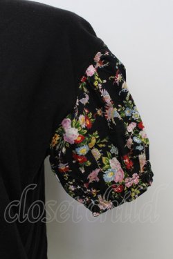 画像4: PINK HOUSE / 花柄pt切替Tシャツ  ブラック T-26-03-23-009-LO-TS-SA-ZT