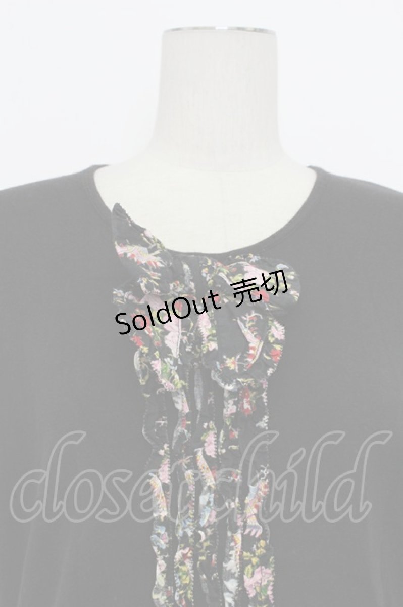 画像5: PINK HOUSE / 花柄pt切替Tシャツ  ブラック T-26-03-23-009-LO-TS-SA-ZT652 (5)