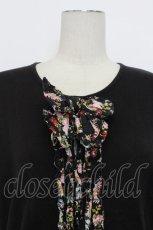 画像5: PINK HOUSE / 花柄pt切替Tシャツ  ブラック T-26-03-23-009-LO-TS-SA-ZT652 (5)