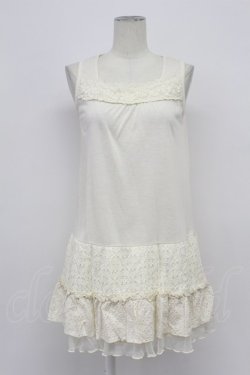 画像1: axes femme / 多種レース使いインナーワンピース M キナリ T-26-03-23-002-AX-OP-SA-ZT