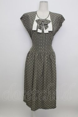 画像1: PINK HOUSE / 水玉柄ノースリーブワンピース  グレー T-26-03-23-017-LO-OP-SA-ZT