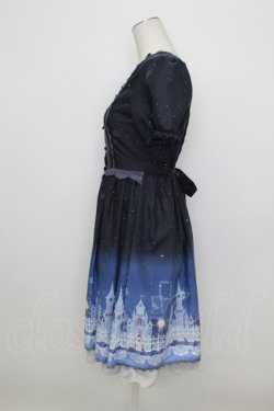 画像3: axes femme / グラデーションお城柄ワンピース  ネイビー T-26-03-23-018-AX-OP-SA-ZT