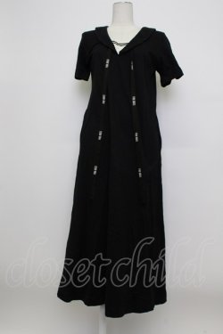 画像1: PINK HOUSE / セーラーカットソーワンピース  ブラック T-26-03-23-019-LO-TO-SA-ZT