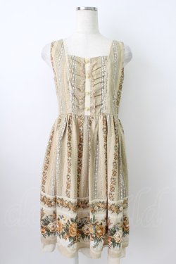 画像1: axes femme / ローズストライプジャンスカ M ベージュ T-26-03-24-028-AX-OP-SA-ZT