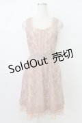 axes femme / 総レースワンピース M ピンク T-26-03-24-030-AX-OP-SA-ZT