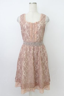 画像1: axes femme / 総レースワンピース M ピンク T-26-03-24-030-AX-OP-SA-ZT