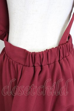 画像4: Princess Melody / 編み上げリボンハートエプロンスカート  ボルドーＸ黒 T-26-03-24-031-EL-SK-SA-ZT