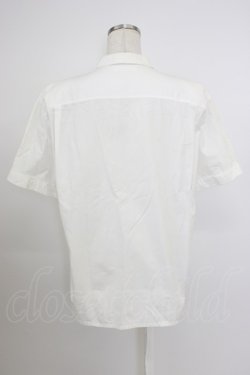 画像2: INGEBORG / 梯子レース半袖開襟ブラウス  ホワイト T-26-03-24-004-LO-BL-SA-ZT