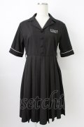 EATME / バイカラープリーツワンピース S 黒 T-26-03-24-034-LO-OP-SA-ZT