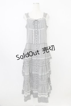 画像1: PINK HOUSE / ギンガム前開きサンドレス  ブラック T-26-03-24-036-LO-OP-SA-ZT