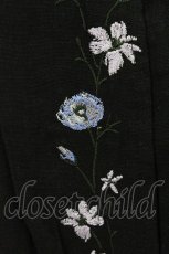 画像3: axes femme / 華刺繍リネンガウチョパンツ M ブラック T-26-03-24-044-AX-PA-SA-ZT653 (3)