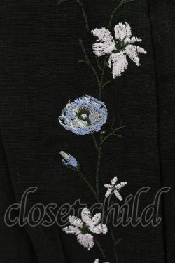 画像3: axes femme / 華刺繍リネンガウチョパンツ M ブラック T-26-03-24-044-AX-PA-SA-ZT