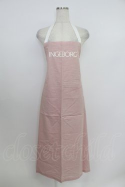 画像1: INGEBORG / ギンガムエプロン  ピンク T-26-03-24-045-LO-ZA-SA-ZT